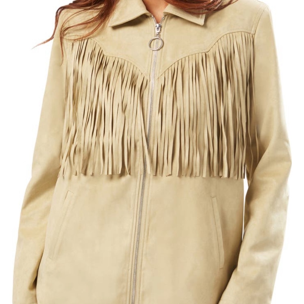 Fringe Jacket faux suede